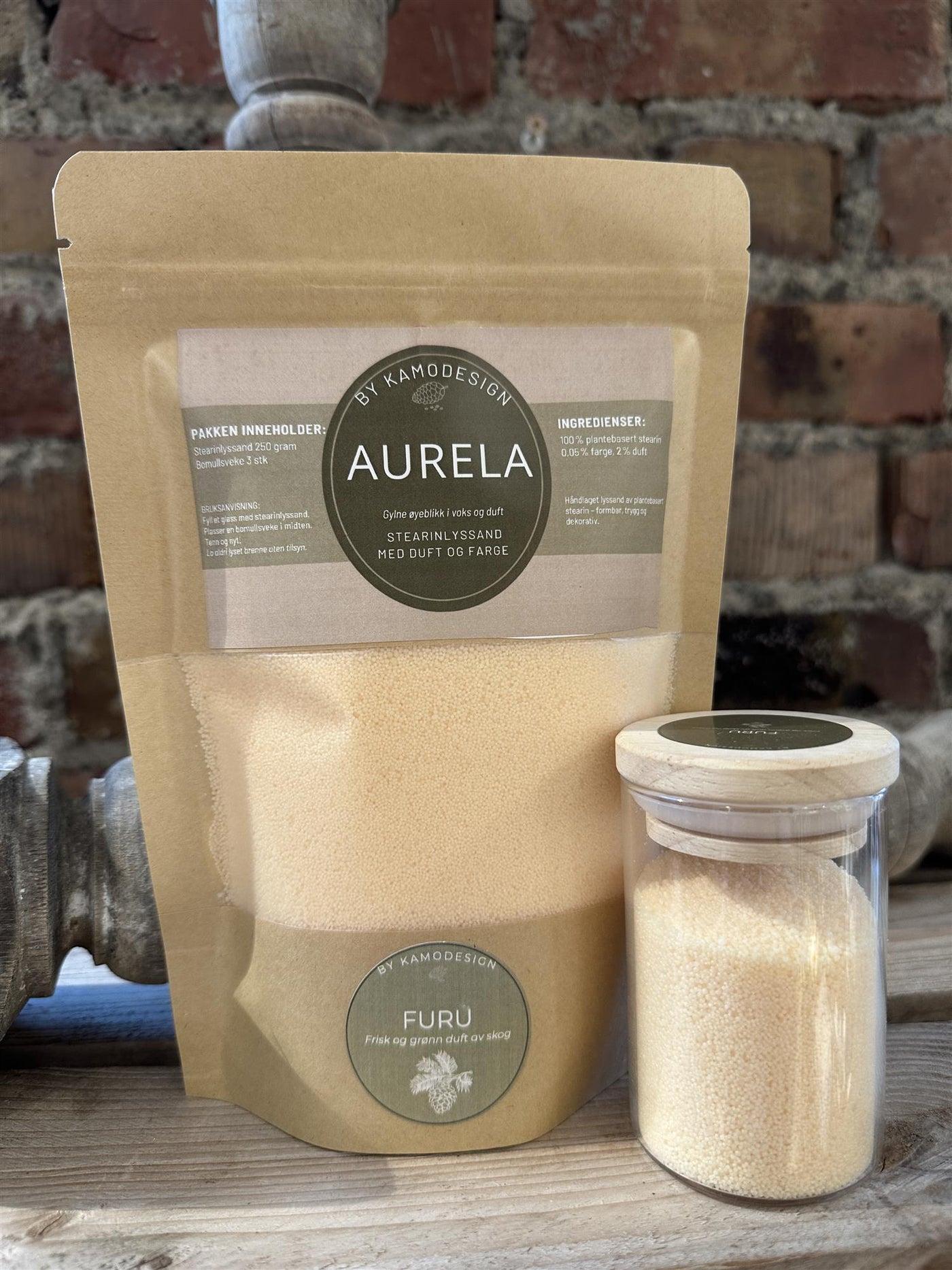 Aurela stearinlyssand Furu